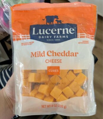 LUCERNE CHEESE MILD CHEDDAR CUBES 8OZ
