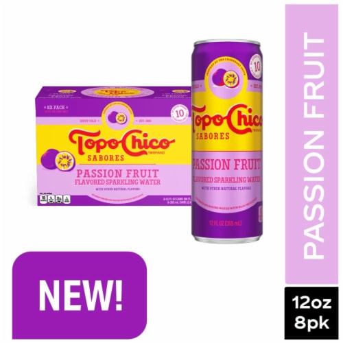 Topo Chico® Sabores Passionfruit Sparkling Water Cans