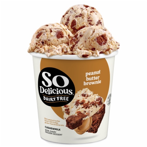 So Delicious Dairy Free Vegan Peanut Butter Brownie Cashew Milk Frozen Dessert