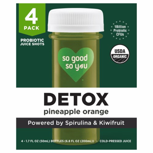 So Good So You® Detox Pineapple Orange Probiotic Shots