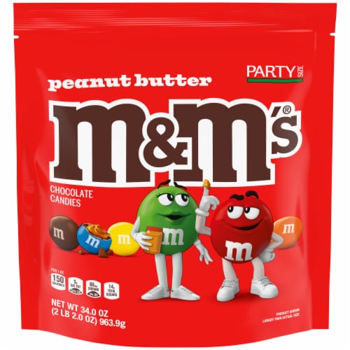 M&M'S PEANUT BUTTER STAND UP POUCH 34 OUNCE