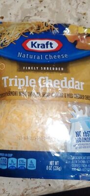 KRAFT FINELY SHREDDED TRIPLE CHEDDAR 8OZ