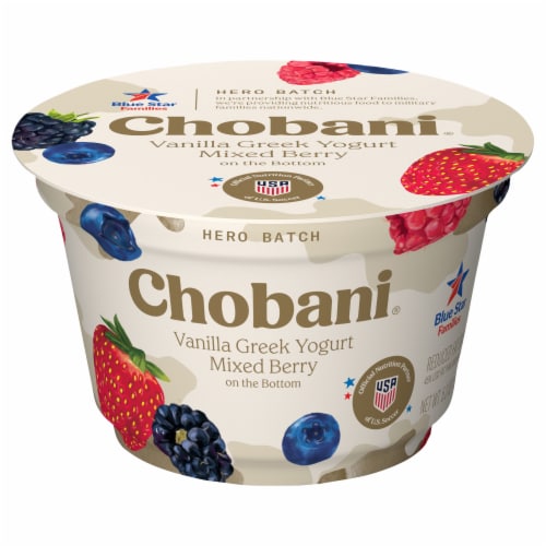 Chobani® Vanilla with Mixed Berry on the Bottom Low Fat Greek Yogurt
