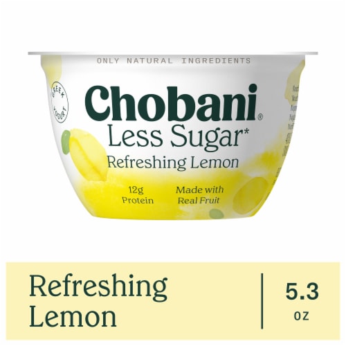Chobani Less Sugar Low-Fat Fino Lemon Greek Yogurt 5.3oz