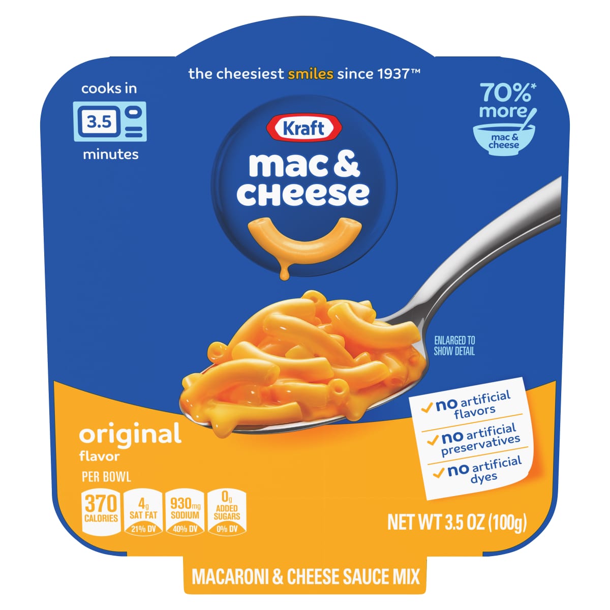 Original Mac & Cheese Macaroni and Cheese Dinner Big Bowl Dinner