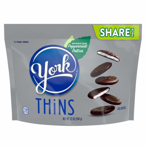 YORK THiNS Dark Chocolate Peppermint Patties Candy Share Pack