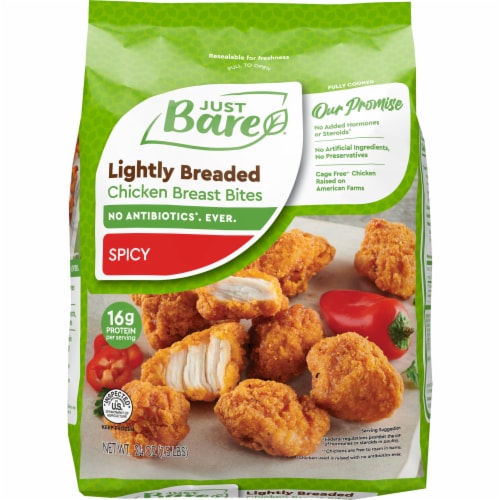 Just Bare Fully Cooked Lightly Breaded Chicken Breast Spicy Bites