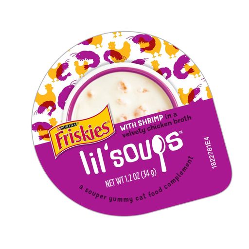 Purina Friskies Lil Soups with Shrimp in a Velvety Chicken Broth Adult Wet.
