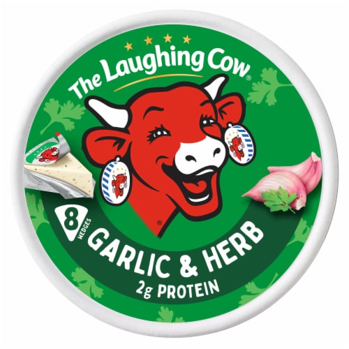The Laughing Cow® Creamy Garlic & Herb Spreadable Cheese Wedges 5.4 oz Box (8 Count)