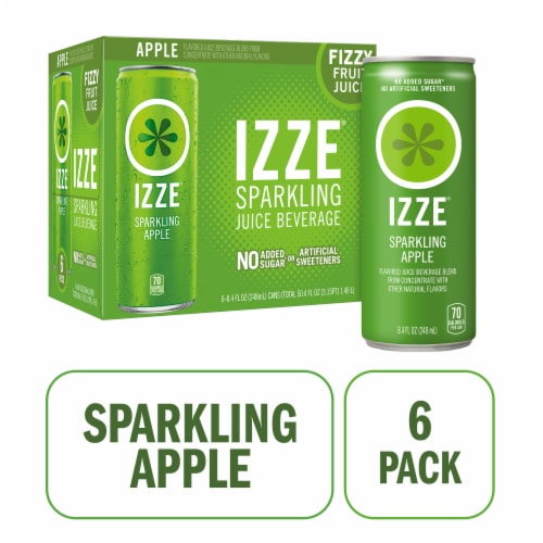 IZZE No Sugar Added Apple Sparkling Juice Beverage Blend