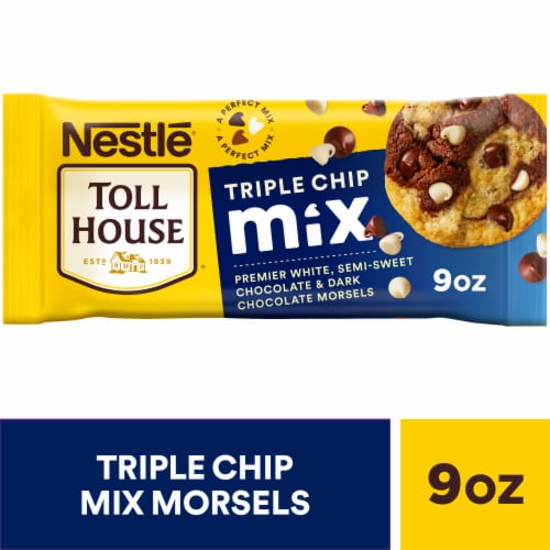 Nestle Toll House Triple Chip Mix White Chocolate Semi-Sweet and Dark Chocolate Chips