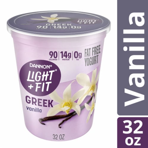 Dannon Light + Fit Vanilla Greek Fat Free Yogurt Tub