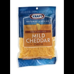Kraft Cheddar Mild Finely Shredded 8 oz pack