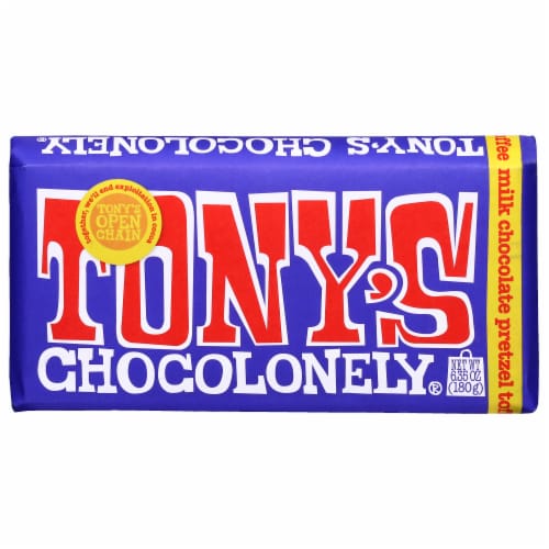 Tony's Chocolonely® 42% Cocoa Dark Milk Chocolate Pretzel Toffee Bar
