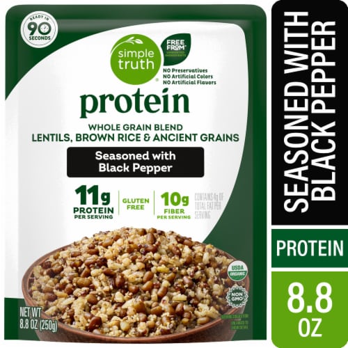 Simple Truth® Protein Black Pepper Lentils Brown Rice and Ancient Grains Whole Grain Blend