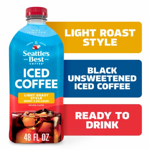 Seattle’s Best Iced Coffee Light Roast Style Black Unsweetened Ready to Drink Coffee