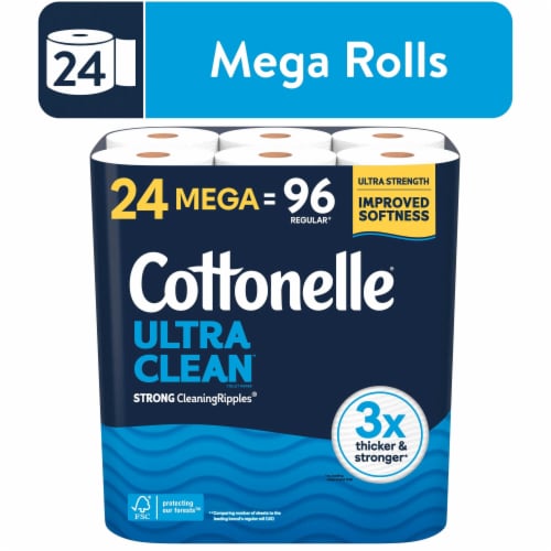 Cottonelle® Ultra Clean™ Strong Toilet Paper 24 Mega Rolls