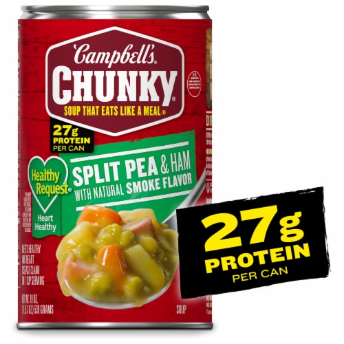 Campbell's Chunky Healthy Request Split Pea Soup With Ham and Smoke Flavor 19 oz Can
