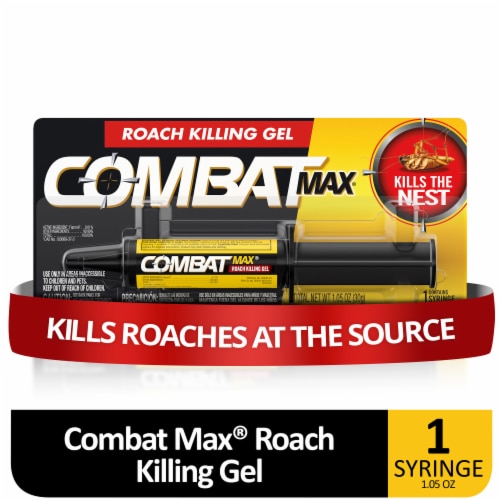 Combat Max® Roach Killing Gel Syringe for Indoor and Outdoor Use & Severe Infestation
