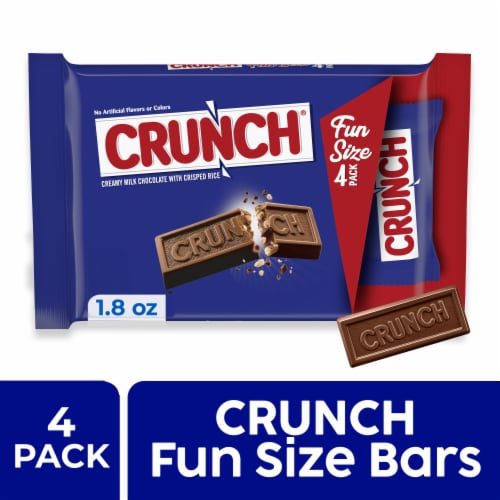 CRUNCH Fun Size Candy Bar Creamy Milk Chocolate with Crisped Rice