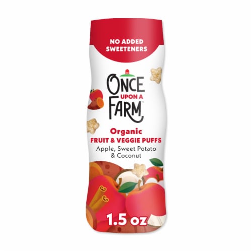 Once Upon a Farm Organic Baby Puffs, Apple, Sweet Potato & Coconut, 1.5 oz