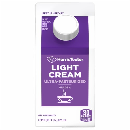 Harris Teeter Ultra-Pasteurized Light Cream 1 pt