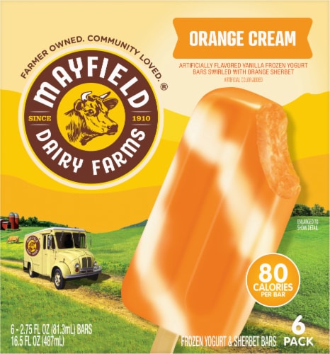 Mayfield Dairy Farms Orange Cream Frozen Yogurt & Sherbet Bars