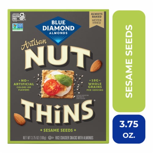 Blue Diamond® Nut-Thins® Artisan Sesame Seeds Almond Rice Crackers