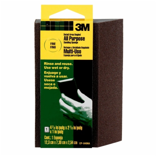3M All Purpose Fine Grit Angled Sanding Sponge - Black