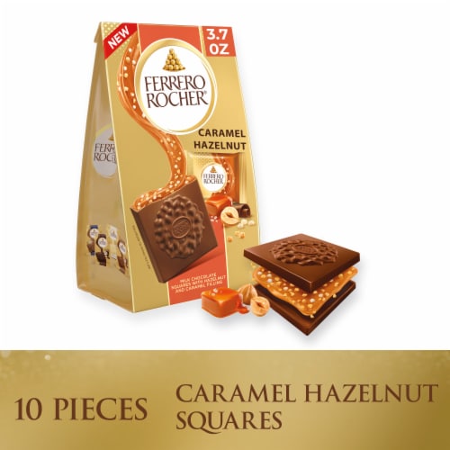 Ferrero Rocher Premium Caramel Hazelnut chocolate squares Individually Wrapped Great for Sharing