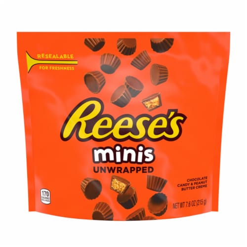 Reeses Milk Chocolate and Peanut Butter Cup Unwrapped Minis Pouch Bag