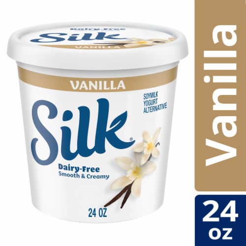 Silk Vanilla Dairy Free Vegan Soy Milk Yogurt Alternative Tub
