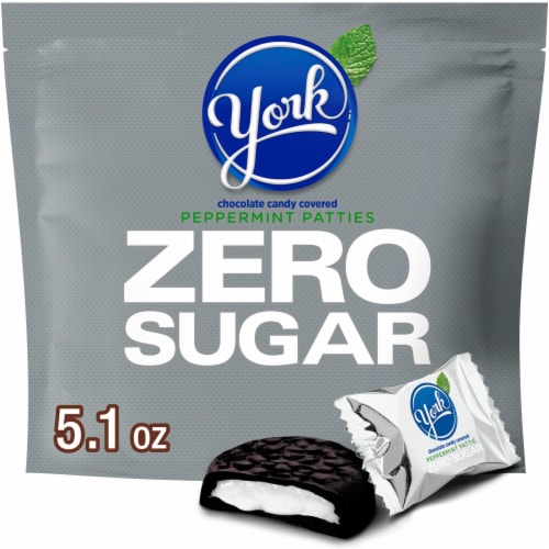 YORK Zero Sugar Chocolate Peppermint Patties Candy Bag