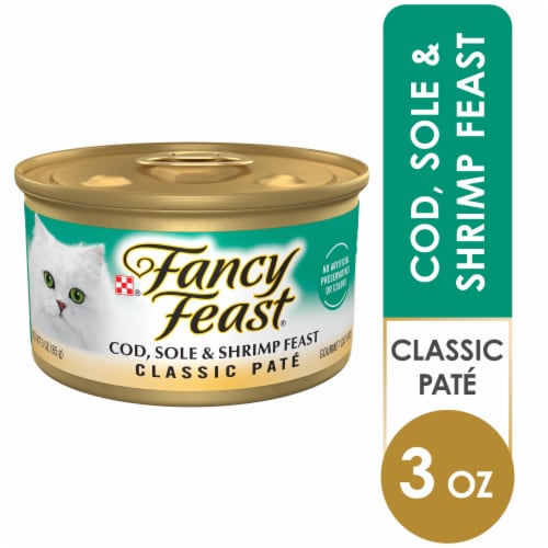 Purina Fancy Feast Classic Pate Wet Cat Food Cod Sole & Shrimp Feast