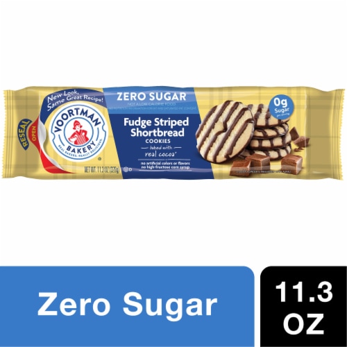 VOORTMAN Bakery Zero Sugar Fudge Striped Shortbread Cookies