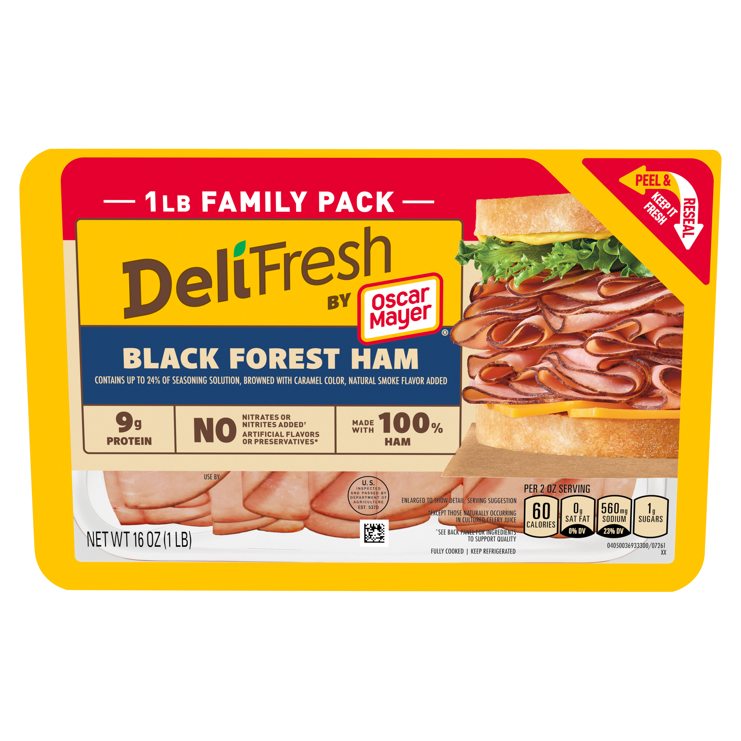 Deli Fresh Black Forest Uncured Ham Sliced Deli Meat