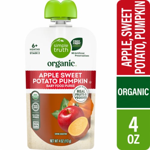 Simple Truth Organic® Apple Sweet Potato Pumpkin Stage 2 Baby Food Puree Pouch