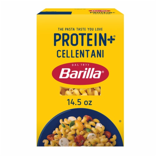 Barilla Protein+ (Plus) Cellentani Pasta Non-GMO and Kosher Certified Plant Based Protein Pasta