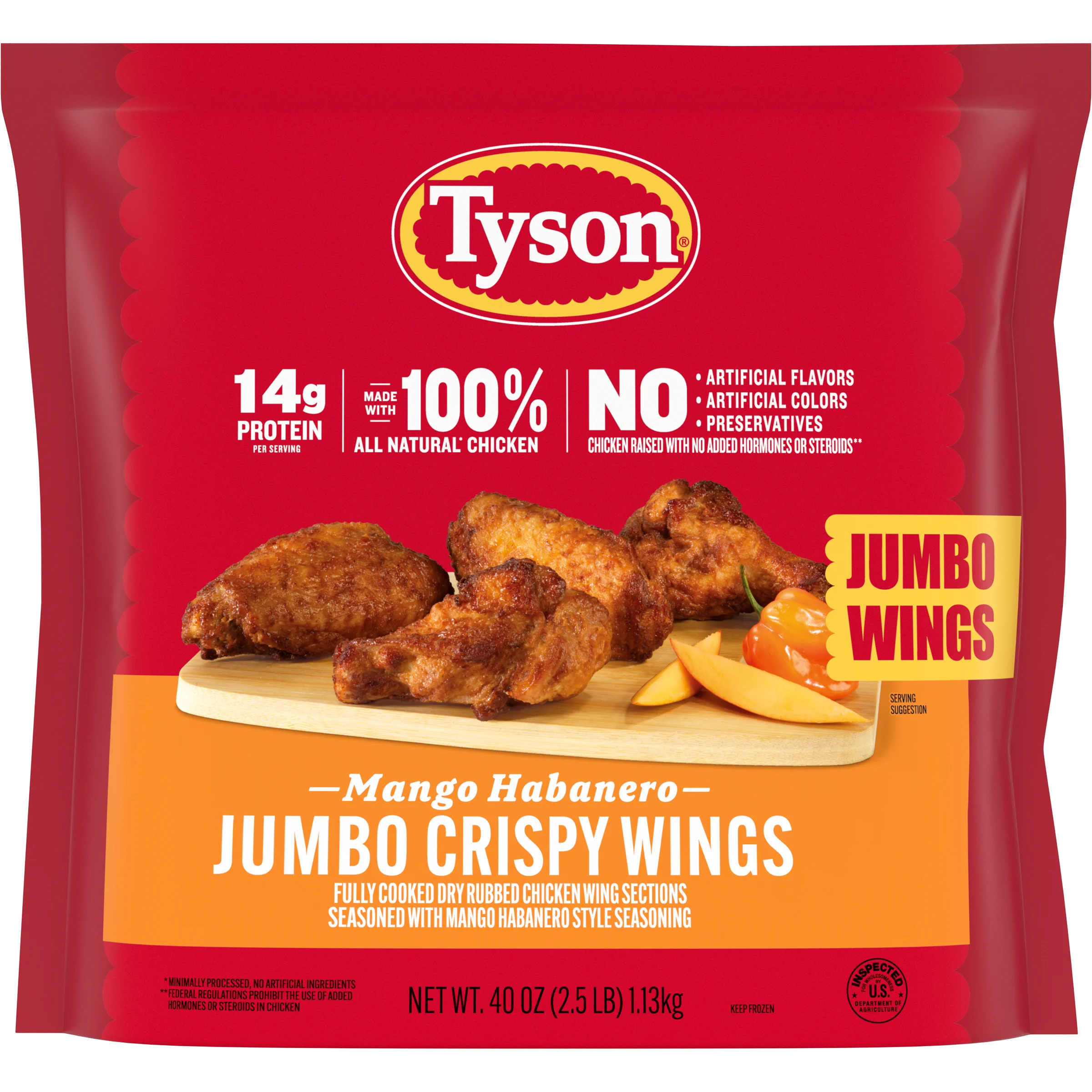 Tyson Mango Habanero Jumbo Crispy Wings