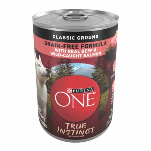 Purina ONE True Instinct Grain Free Wet Dog Food Classic Ground Real Beef & Wild Caught Salmon