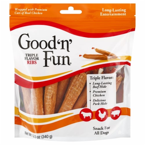 Good 'n' Fun® Triple Flavor Ribs Snack For All Dogs