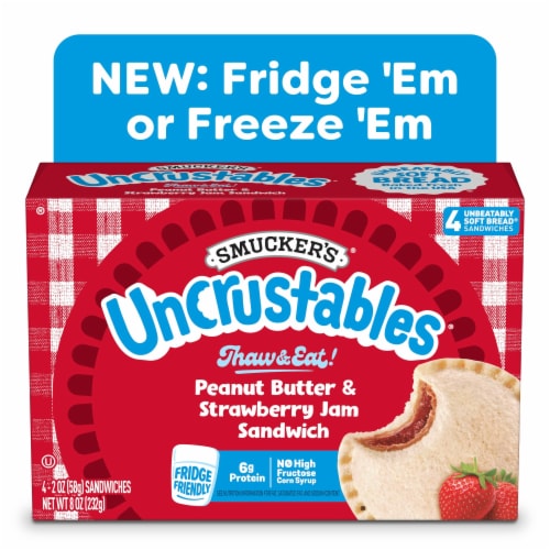 Smucker’s Uncrustables Peanut Butter & Strawberry Jam Sandwiches