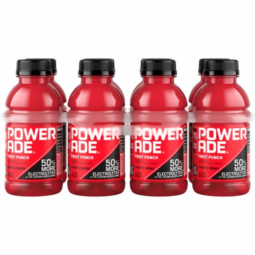 POWERADE Fruit Punch Bottles, 12 fl oz, 8 Pack
