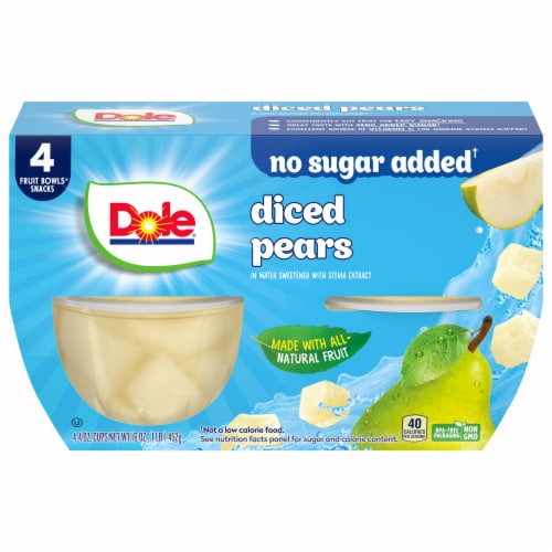 Dole Diced Pears In Water No Sugar Added