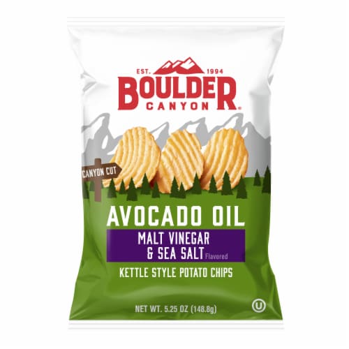 Boulder Canyon Avocado Oil Malt Vinegar & Sea Salt Kettle Cooked Potato Chips