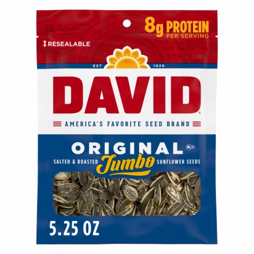 DAVID Sunflower Seeds, Salted & Roasted Original Flavor