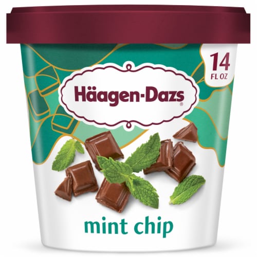 Haagen-Dazs Mint Chip Ice Cream, 14 Oz.