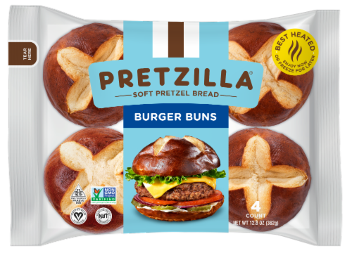 Preztilla Soft Preztel Bread Burger Bun