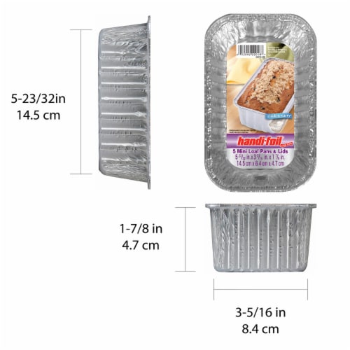 Handi-foil® CNC 1 pound loaf pan with lid