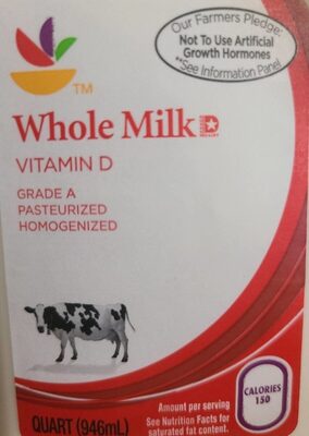 Stop & Shop SB WHOLE MILK PLAST 32Z